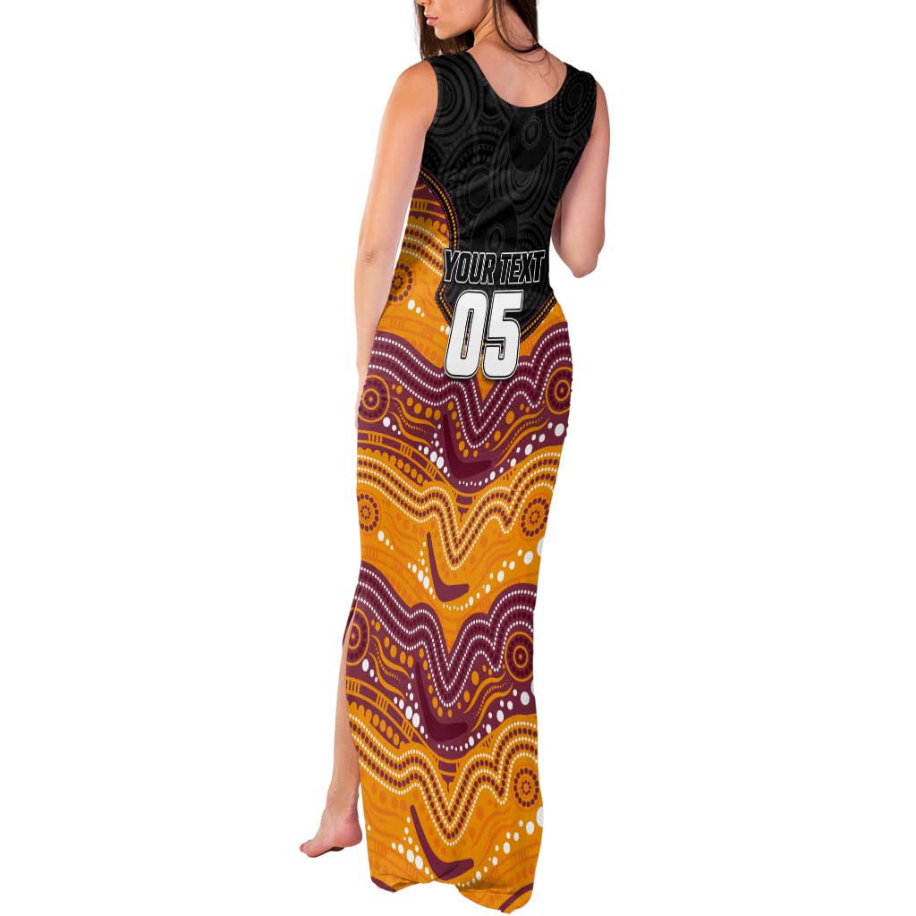 Custom Broncos Tank Maxi Dress Horse Mascot With Aboriginal Indigenous