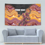 Custom Broncos Tapestry Horse Mascot With Aboriginal Indigenous