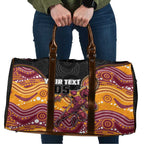 Custom Broncos Travel Bag Horse Mascot With Aboriginal Indigenous
