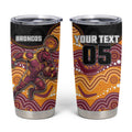 Custom Broncos Tumbler Cup Horse Mascot With Aboriginal Indigenous