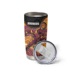 Custom Broncos Tumbler Cup Horse Mascot With Aboriginal Indigenous