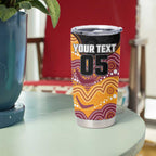 Custom Broncos Tumbler Cup Horse Mascot With Aboriginal Indigenous