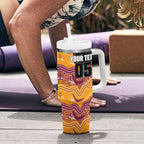 Custom Broncos Tumbler With Handle Horse Mascot With Aboriginal Indigenous
