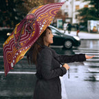 Custom Broncos Umbrella Horse Mascot With Aboriginal Indigenous