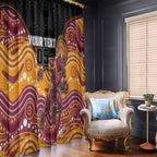 Custom Broncos Window Curtain Horse Mascot With Aboriginal Indigenous