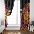 Custom Broncos Window Curtain Horse Mascot With Aboriginal Indigenous