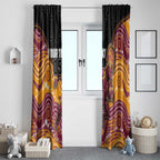 Custom Broncos Window Curtain Horse Mascot With Aboriginal Indigenous