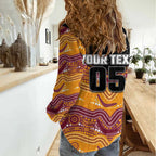 Custom Broncos Women Casual Shirt Horse Mascot With Aboriginal Indigenous