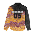 Custom Broncos Women Casual Shirt Horse Mascot With Aboriginal Indigenous