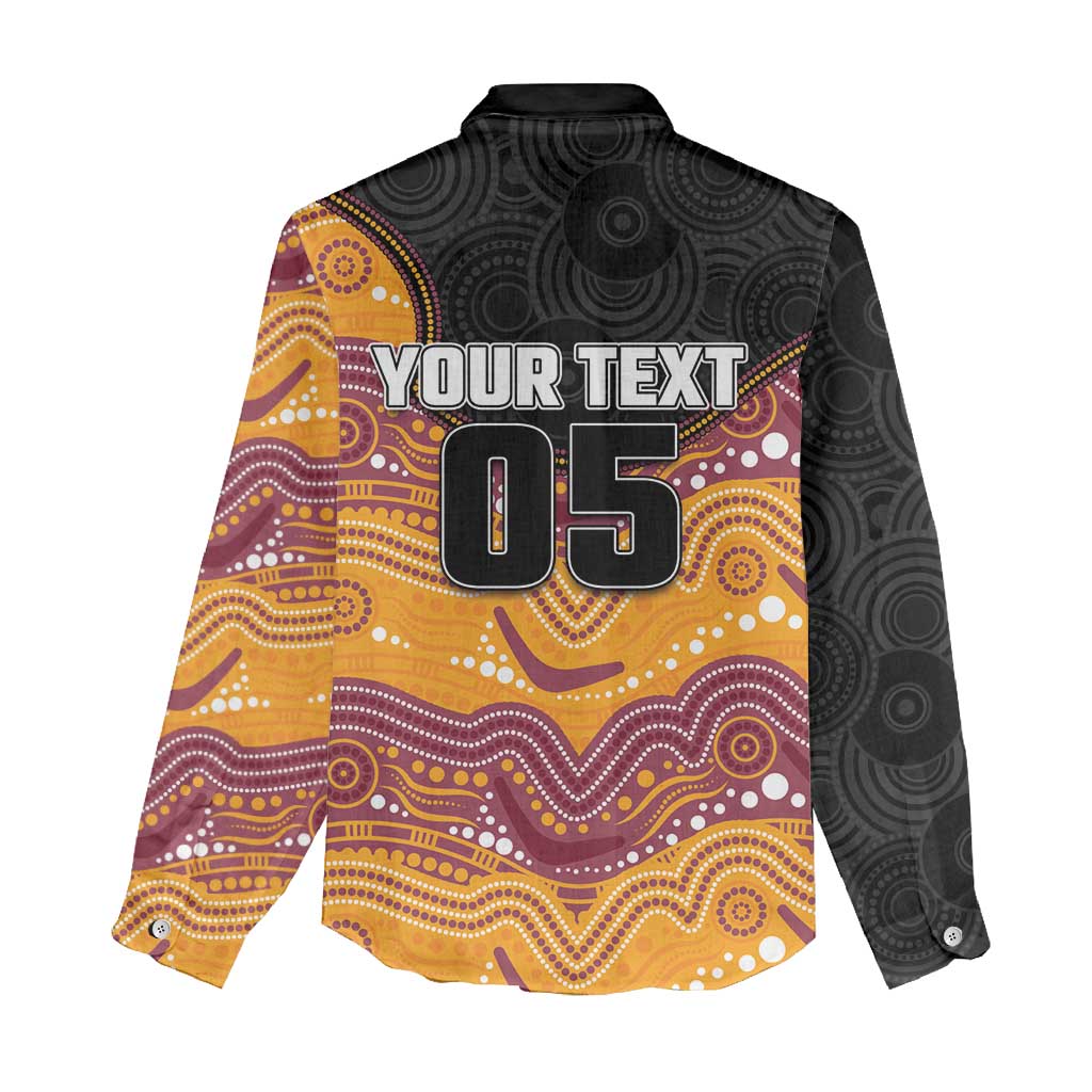 Custom Broncos Women Casual Shirt Horse Mascot With Aboriginal Indigenous