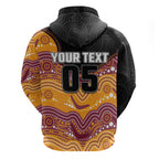 Custom Broncos Zip Hoodie Horse Mascot With Aboriginal Indigenous