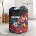 Custom Roosters Laundry Basket Chicken Mascot With Aboriginal Indigenous