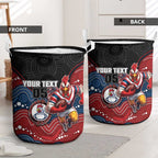 Custom Roosters Laundry Basket Chicken Mascot With Aboriginal Indigenous