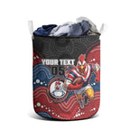 Custom Roosters Laundry Basket Chicken Mascot With Aboriginal Indigenous