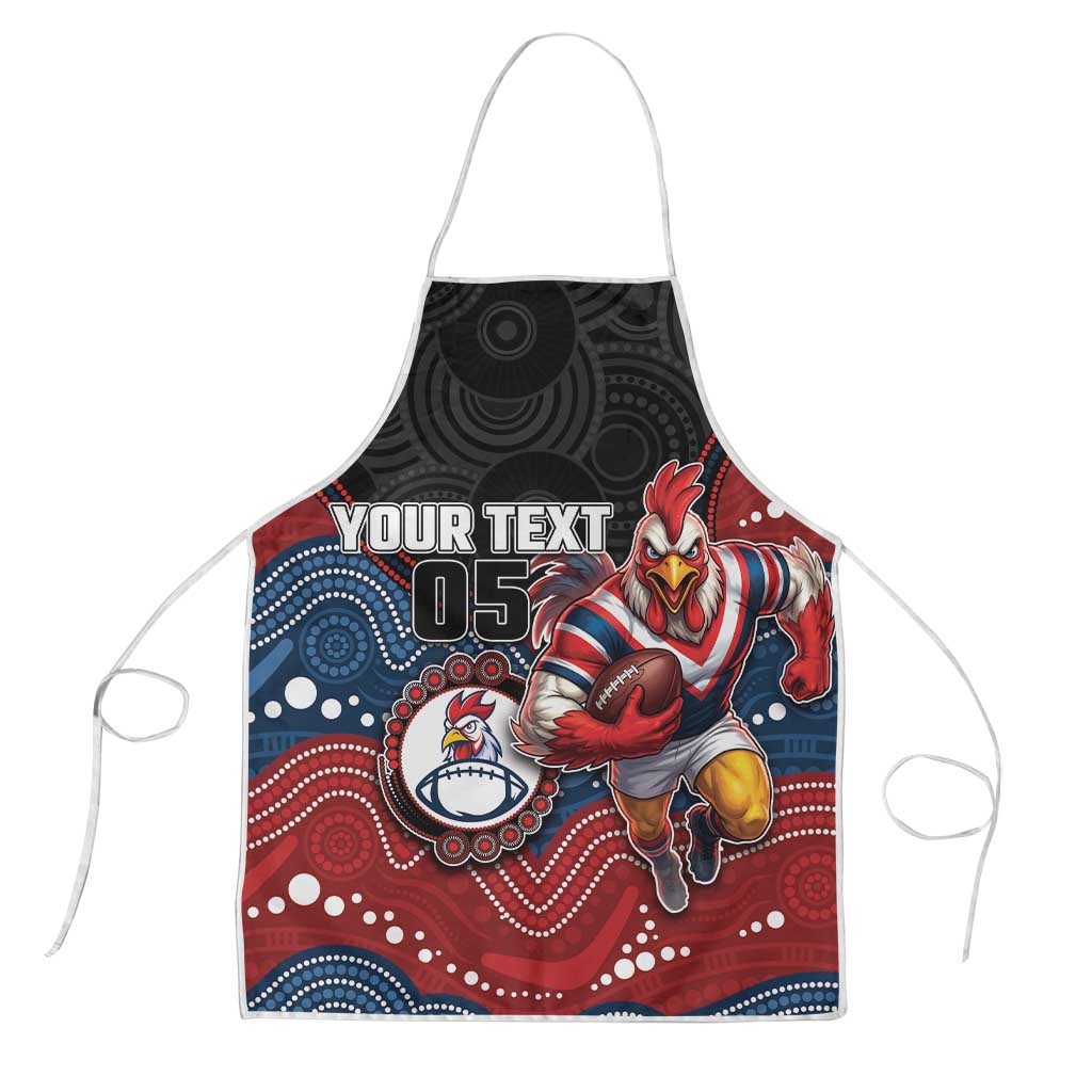 Custom Roosters Apron Chicken Mascot With Aboriginal Indigenous