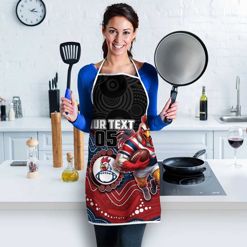 Custom Roosters Apron Chicken Mascot With Aboriginal Indigenous
