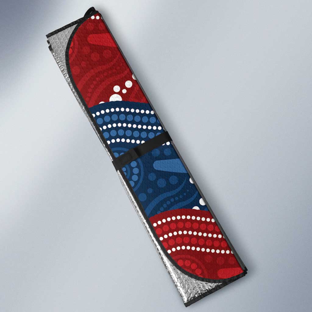 Custom Roosters Auto Sun Shade Chicken Mascot With Aboriginal Indigenous