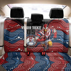 Custom Roosters Back Car Seat Cover Chicken Mascot With Aboriginal Indigenous
