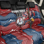 Custom Roosters Back Car Seat Cover Chicken Mascot With Aboriginal Indigenous