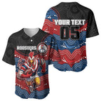 Custom Roosters Baseball Jersey Chicken Mascot With Aboriginal Indigenous