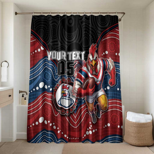 Custom Roosters Bathroom Set Chicken Mascot With Aboriginal Indigenous