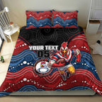 Custom Roosters Bedding Set Chicken Mascot With Aboriginal Indigenous