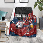 Custom Roosters Blanket Chicken Mascot With Aboriginal Indigenous