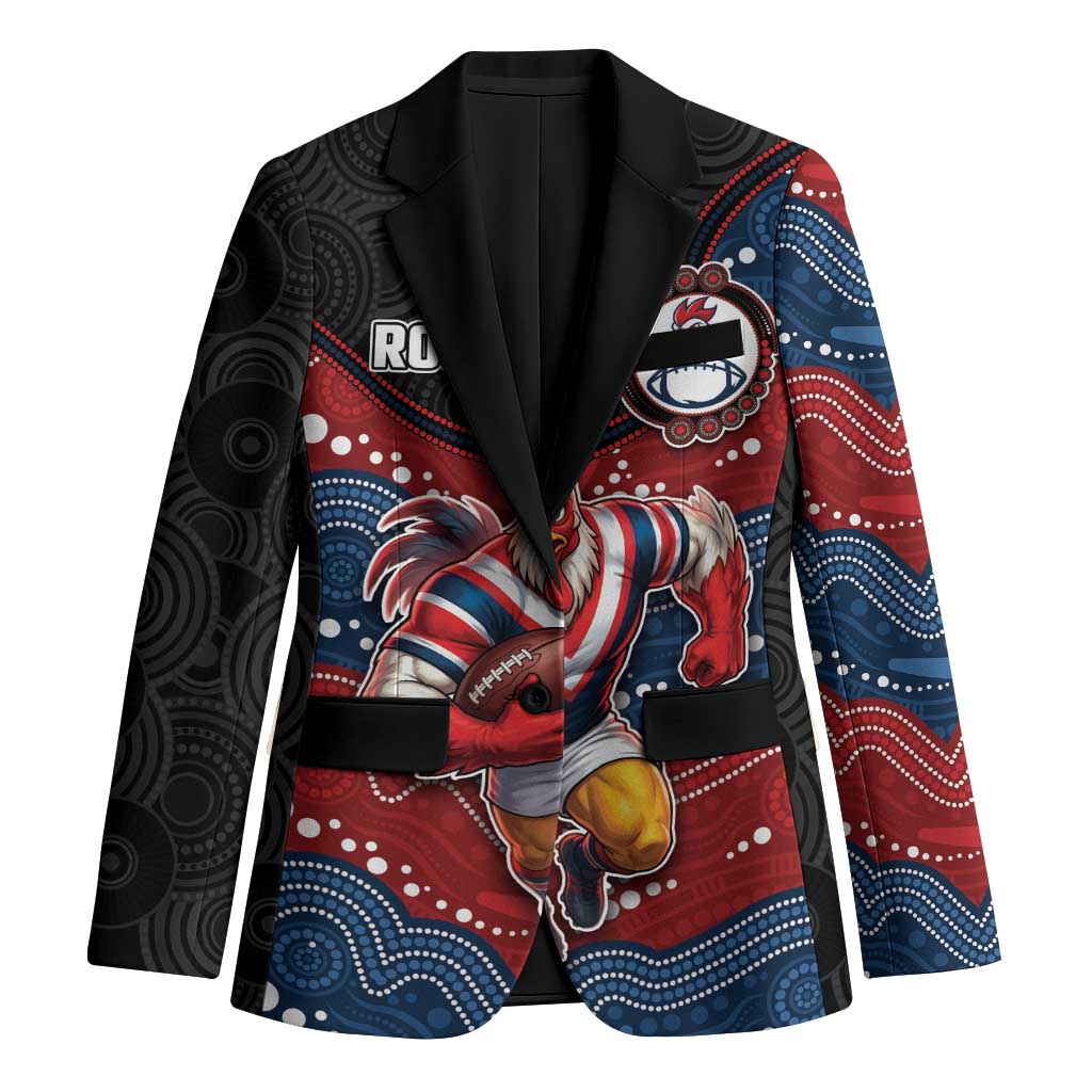 Custom Roosters Blazer Chicken Mascot With Aboriginal Indigenous