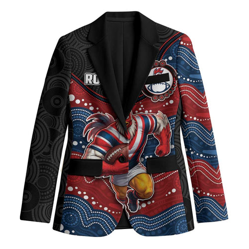 Custom Roosters Blazer Chicken Mascot With Aboriginal Indigenous