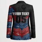 Custom Roosters Blazer Chicken Mascot With Aboriginal Indigenous