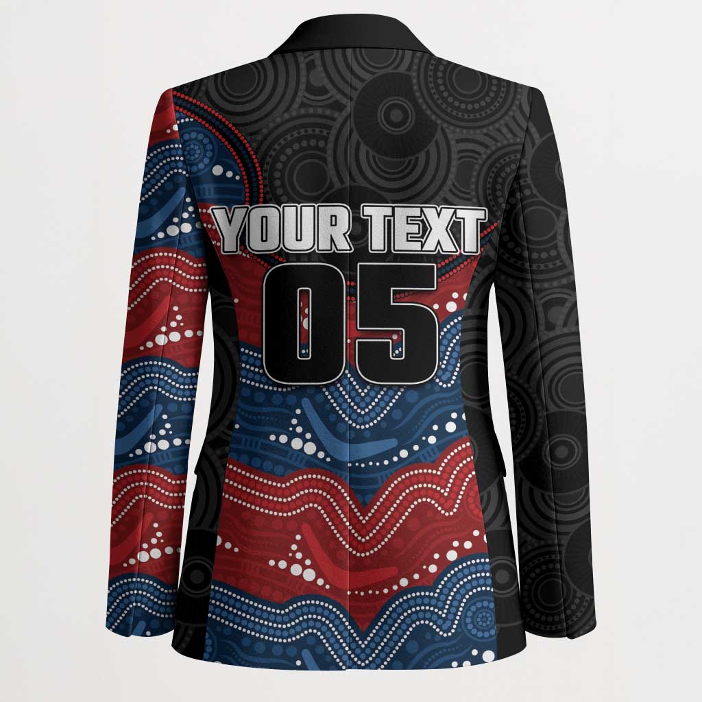 Custom Roosters Blazer Chicken Mascot With Aboriginal Indigenous