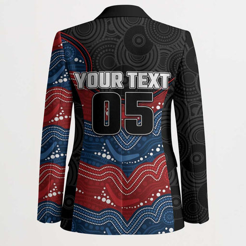 Custom Roosters Blazer Chicken Mascot With Aboriginal Indigenous