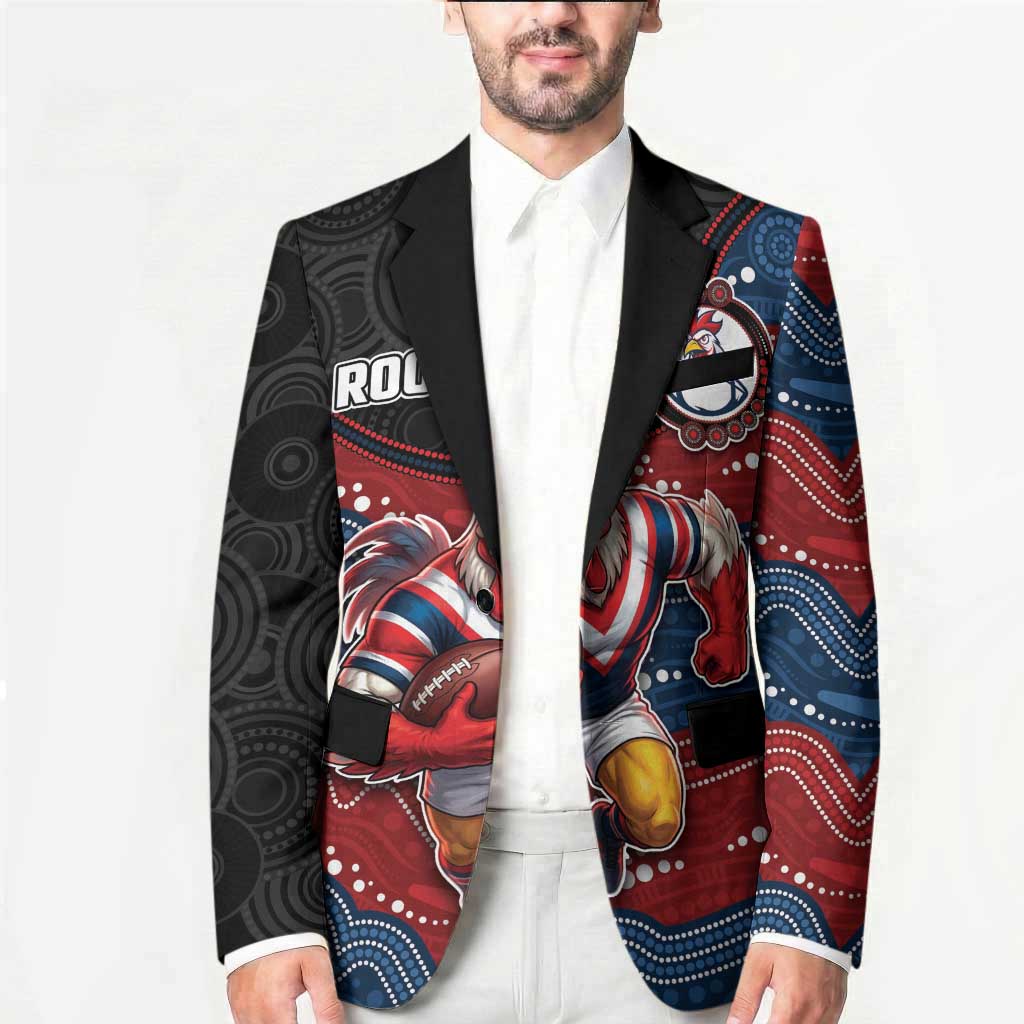 Custom Roosters Blazer Chicken Mascot With Aboriginal Indigenous