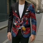 Custom Roosters Blazer Chicken Mascot With Aboriginal Indigenous