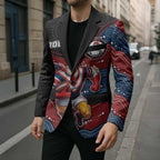 Custom Roosters Blazer Chicken Mascot With Aboriginal Indigenous