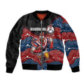 Custom Roosters Bomber Jacket Chicken Mascot With Aboriginal Indigenous