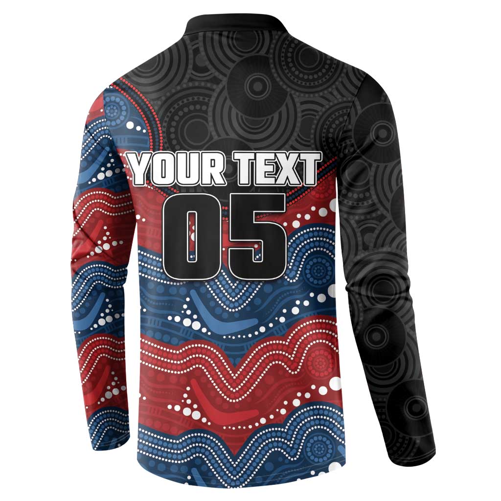 Custom Roosters Button Sweatshirt Chicken Mascot With Aboriginal Indigenous