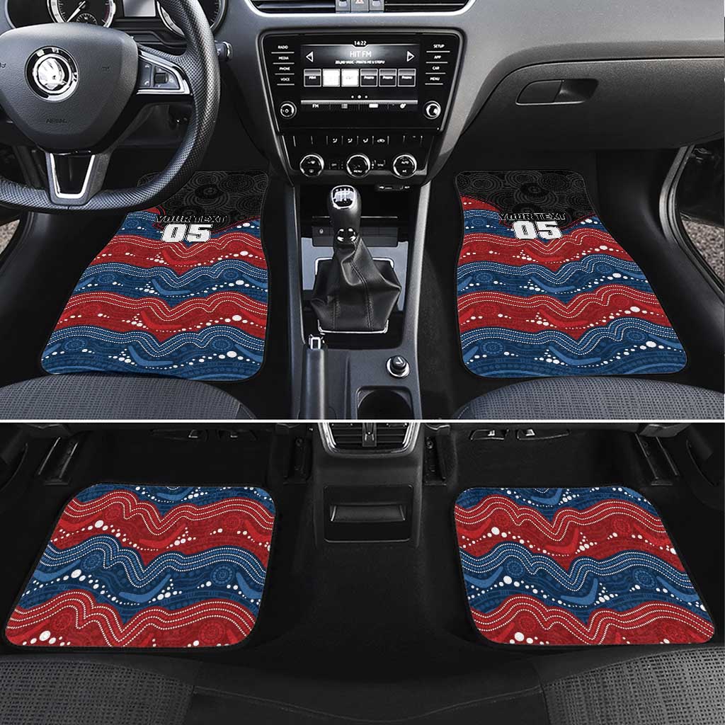 Custom Roosters Car Mats Chicken Mascot With Aboriginal Indigenous
