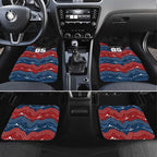 Custom Roosters Car Mats Chicken Mascot With Aboriginal Indigenous