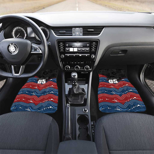 Custom Roosters Car Mats Chicken Mascot With Aboriginal Indigenous