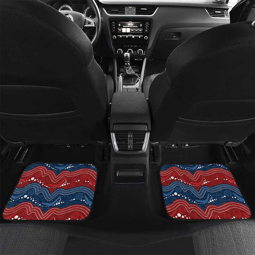 Custom Roosters Car Mats Chicken Mascot With Aboriginal Indigenous