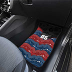 Custom Roosters Car Mats Chicken Mascot With Aboriginal Indigenous