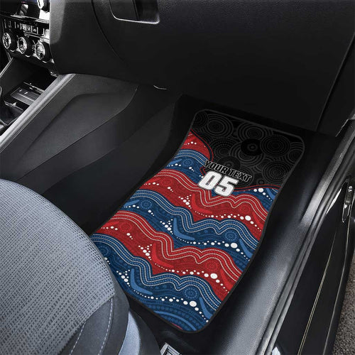 Custom Roosters Car Mats Chicken Mascot With Aboriginal Indigenous