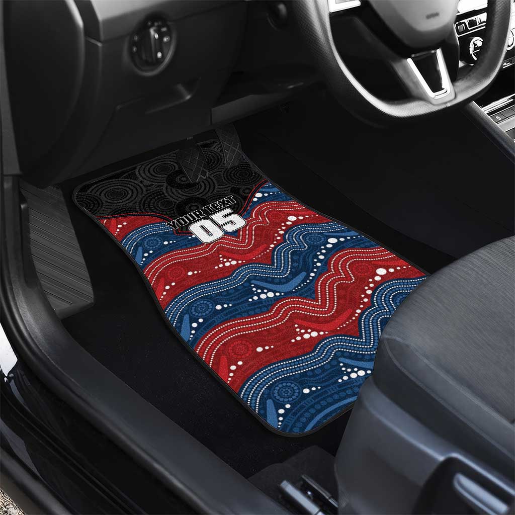 Custom Roosters Car Mats Chicken Mascot With Aboriginal Indigenous