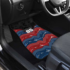 Custom Roosters Car Mats Chicken Mascot With Aboriginal Indigenous