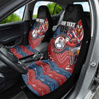 Custom Roosters Car Seat Cover Chicken Mascot With Aboriginal Indigenous