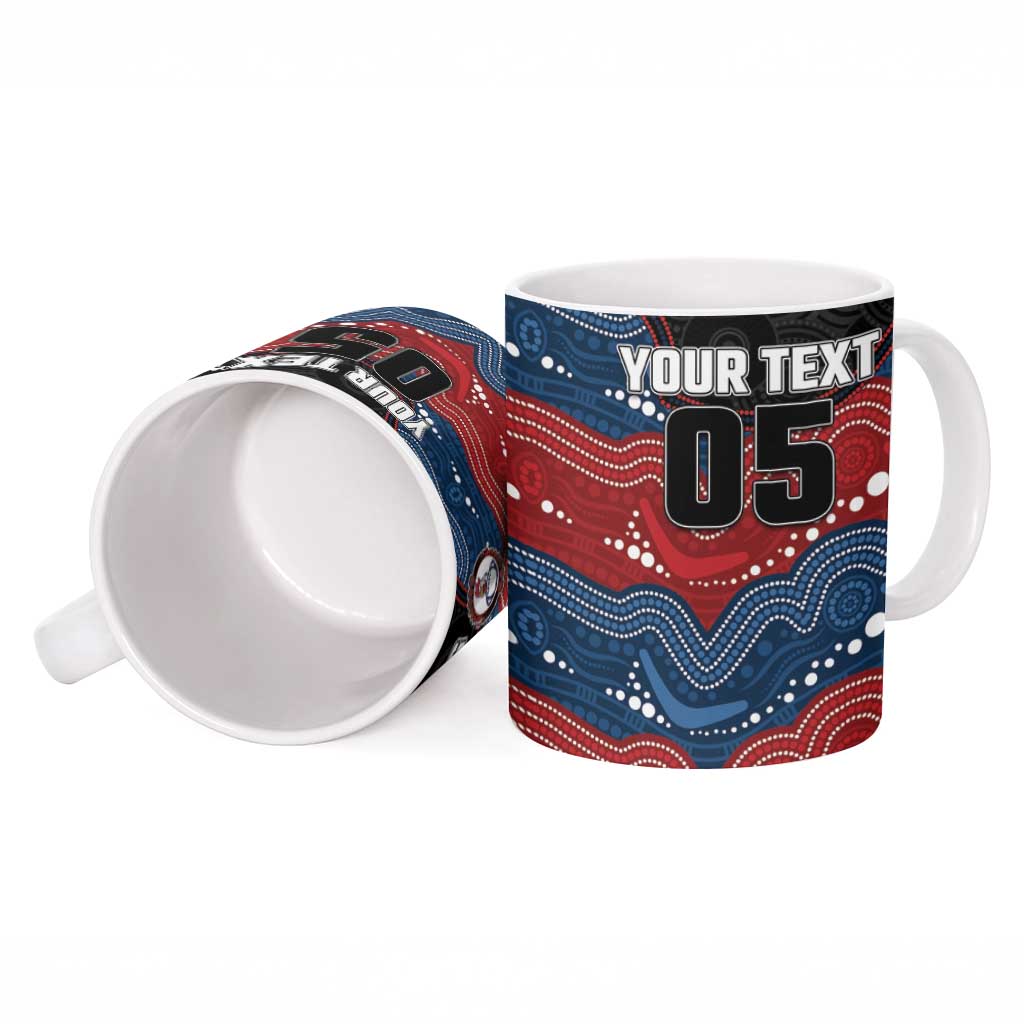 Custom Roosters Ceramic Mug Chicken Mascot With Aboriginal Indigenous