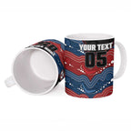 Custom Roosters Ceramic Mug Chicken Mascot With Aboriginal Indigenous