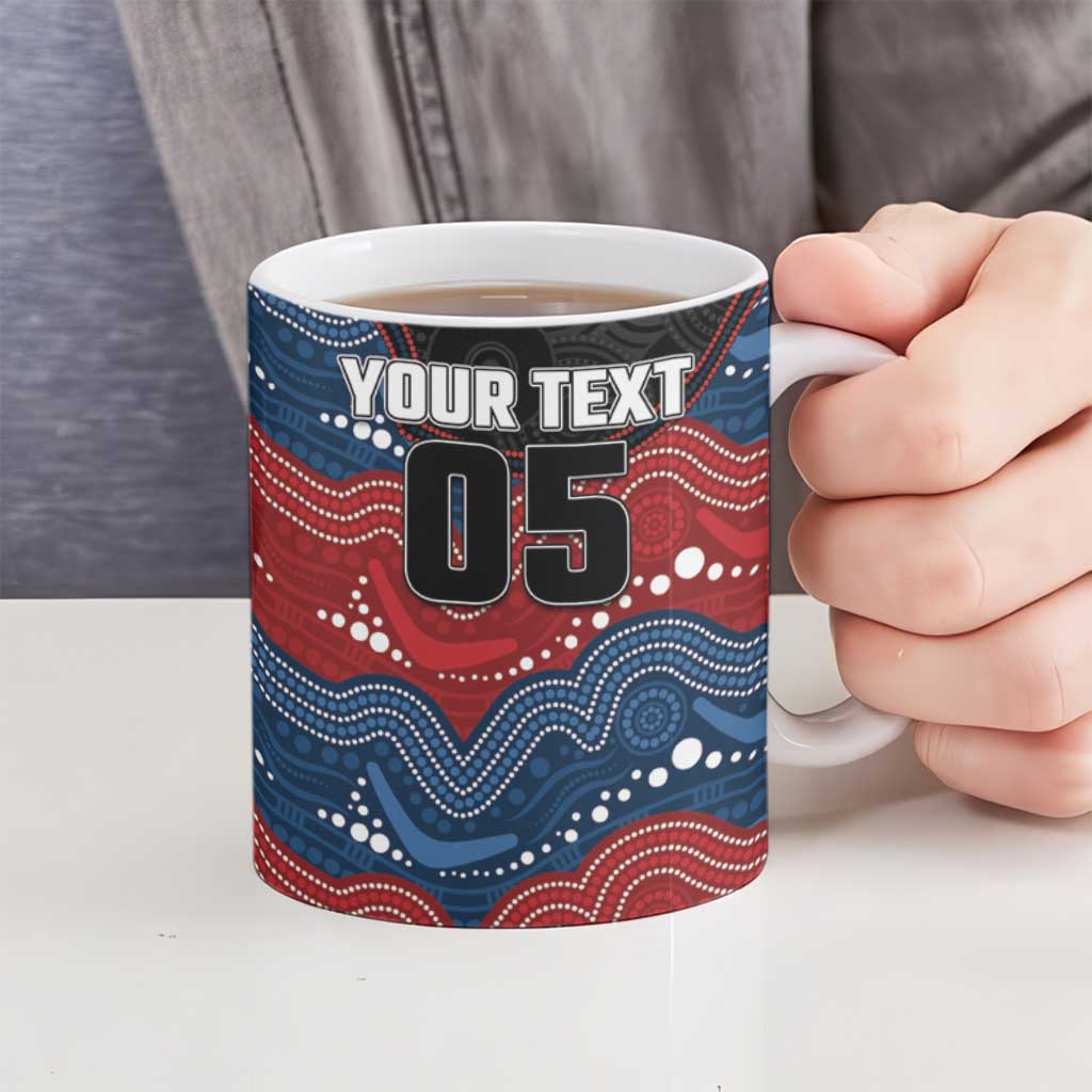 Custom Roosters Ceramic Mug Chicken Mascot With Aboriginal Indigenous