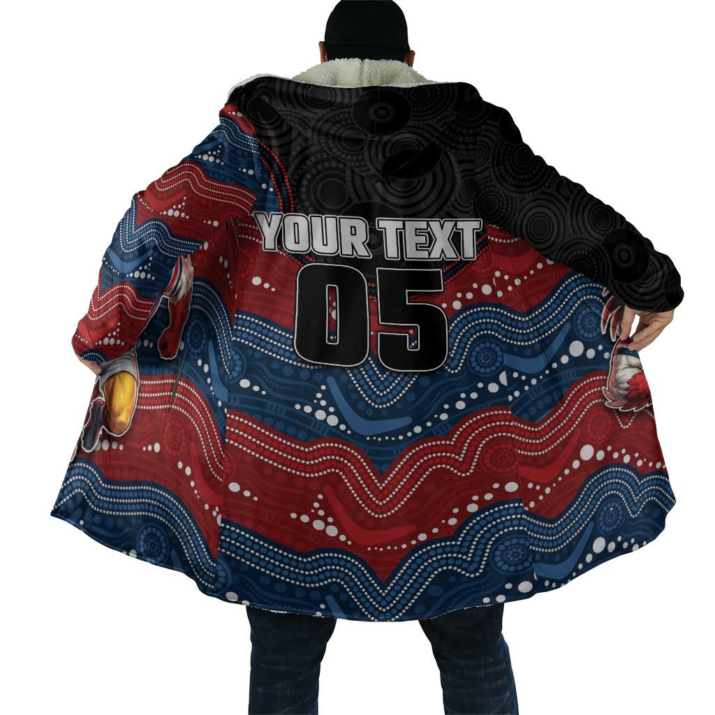 Custom Roosters Cloak Chicken Mascot With Aboriginal Indigenous